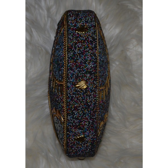 New RAMLA Handmade Metal & Muti-Color Crossbody Purse with Detachable Gold Chain - Picture 6 of 6